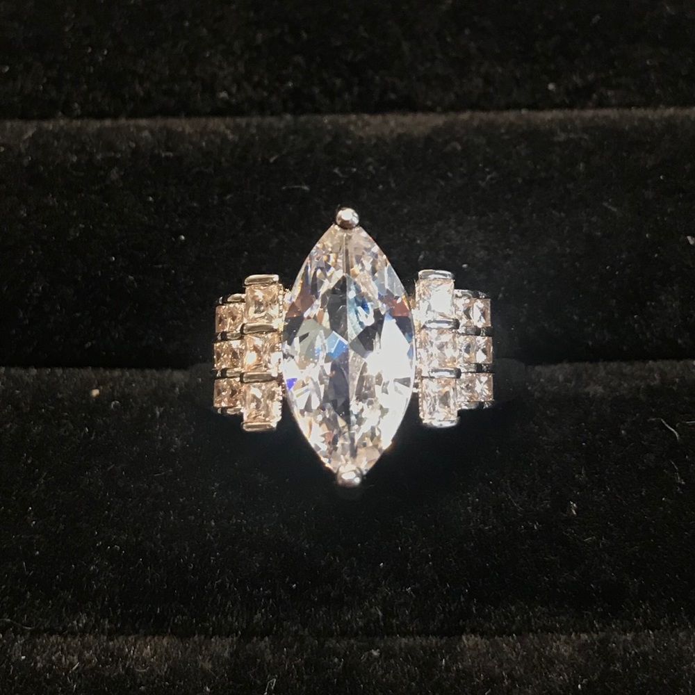 **SOLD** Size 7; Marquise "Diamond" Ring